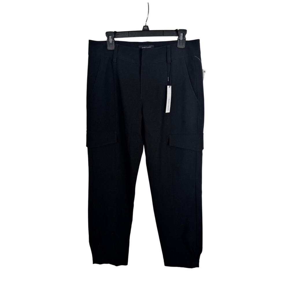 Sanctuary Black Cargo Pants Cropped Ankle Length Womens Size 30 - Picture 6 of 10